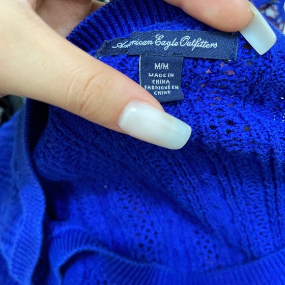 American Eagle Navy Blue Knit Sweater - Picture 3 of 3